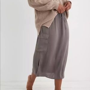 NWT Aerie Satin Cargo Slip Skirt